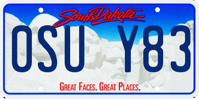 SD license plate 0SUY83