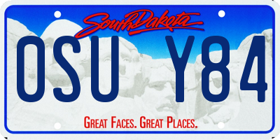 SD license plate 0SUY84