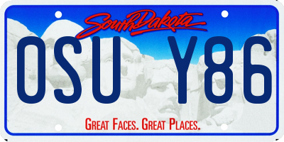 SD license plate 0SUY86