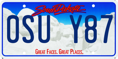 SD license plate 0SUY87