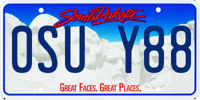 SD license plate 0SUY88