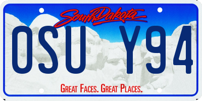 SD license plate 0SUY94