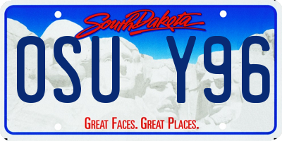 SD license plate 0SUY96