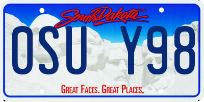 SD license plate 0SUY98