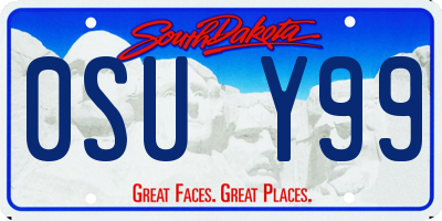 SD license plate 0SUY99