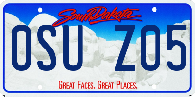 SD license plate 0SUZ05