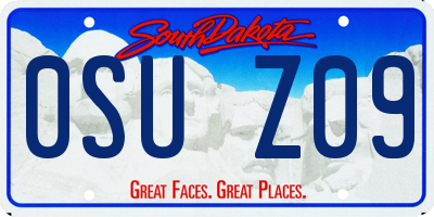 SD license plate 0SUZ09