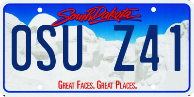 SD license plate 0SUZ41