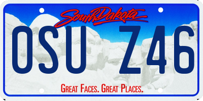 SD license plate 0SUZ46