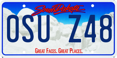 SD license plate 0SUZ48