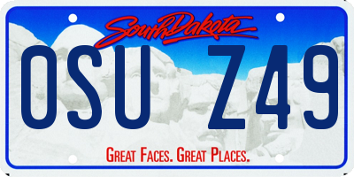 SD license plate 0SUZ49
