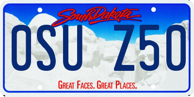 SD license plate 0SUZ50