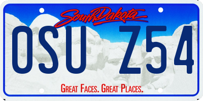 SD license plate 0SUZ54