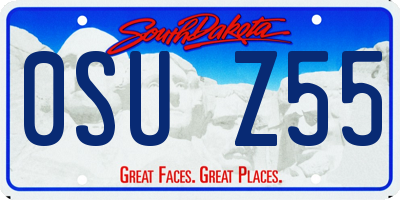 SD license plate 0SUZ55
