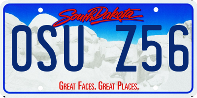 SD license plate 0SUZ56