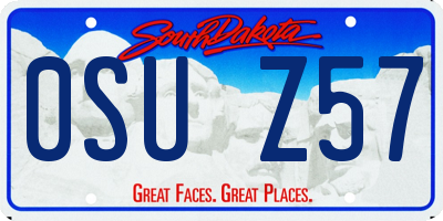 SD license plate 0SUZ57