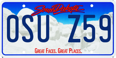 SD license plate 0SUZ59