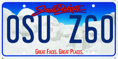 SD license plate 0SUZ60