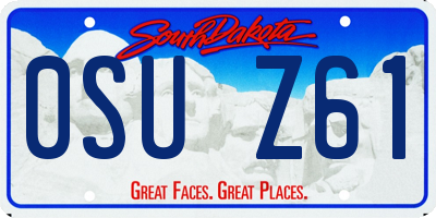 SD license plate 0SUZ61