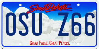 SD license plate 0SUZ66