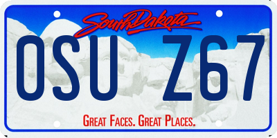 SD license plate 0SUZ67