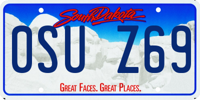 SD license plate 0SUZ69