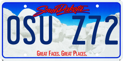SD license plate 0SUZ72