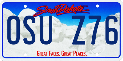 SD license plate 0SUZ76