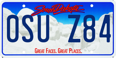 SD license plate 0SUZ84