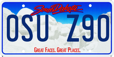 SD license plate 0SUZ90