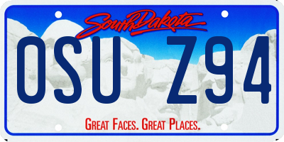 SD license plate 0SUZ94