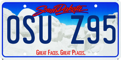 SD license plate 0SUZ95