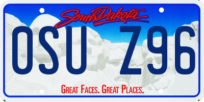 SD license plate 0SUZ96