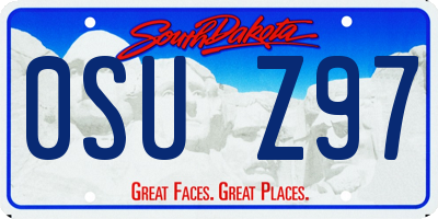 SD license plate 0SUZ97