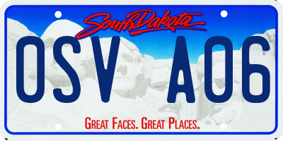 SD license plate 0SVA06