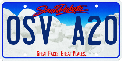 SD license plate 0SVA20