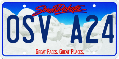 SD license plate 0SVA24