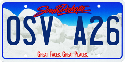 SD license plate 0SVA26
