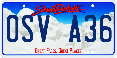 SD license plate 0SVA36