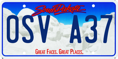 SD license plate 0SVA37