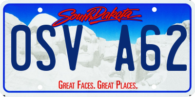 SD license plate 0SVA62