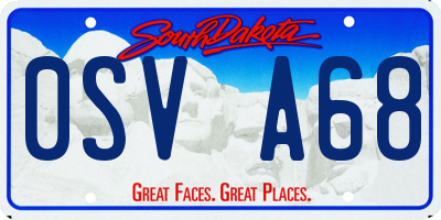 SD license plate 0SVA68