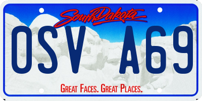 SD license plate 0SVA69