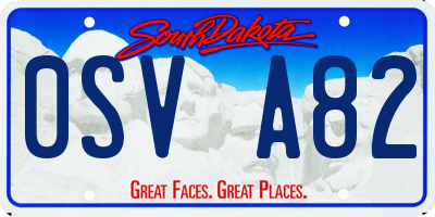 SD license plate 0SVA82