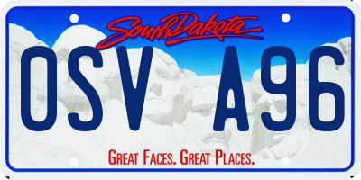 SD license plate 0SVA96
