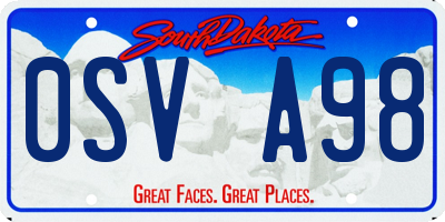 SD license plate 0SVA98