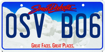 SD license plate 0SVB06
