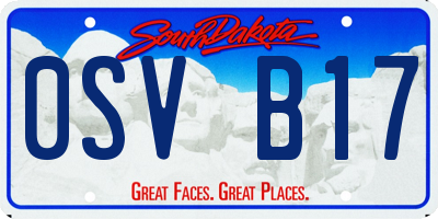 SD license plate 0SVB17
