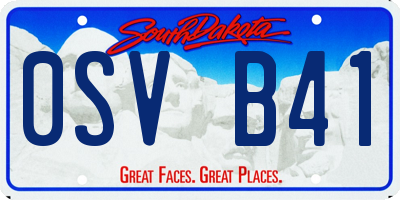 SD license plate 0SVB41