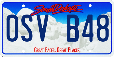 SD license plate 0SVB48